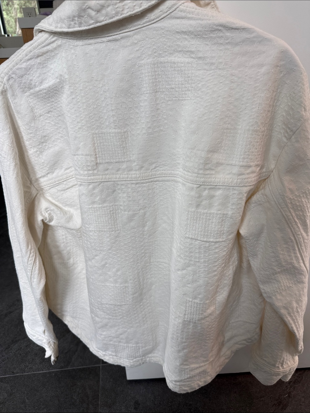 H&M DIVIDED Off-White twill overshirt - Picture 5 of 5